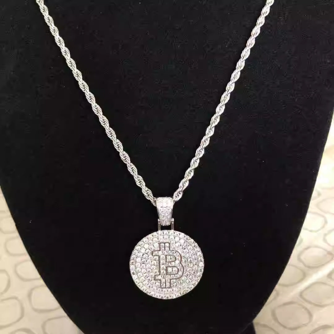 Bitcoin Fashion Sweater Necklace
