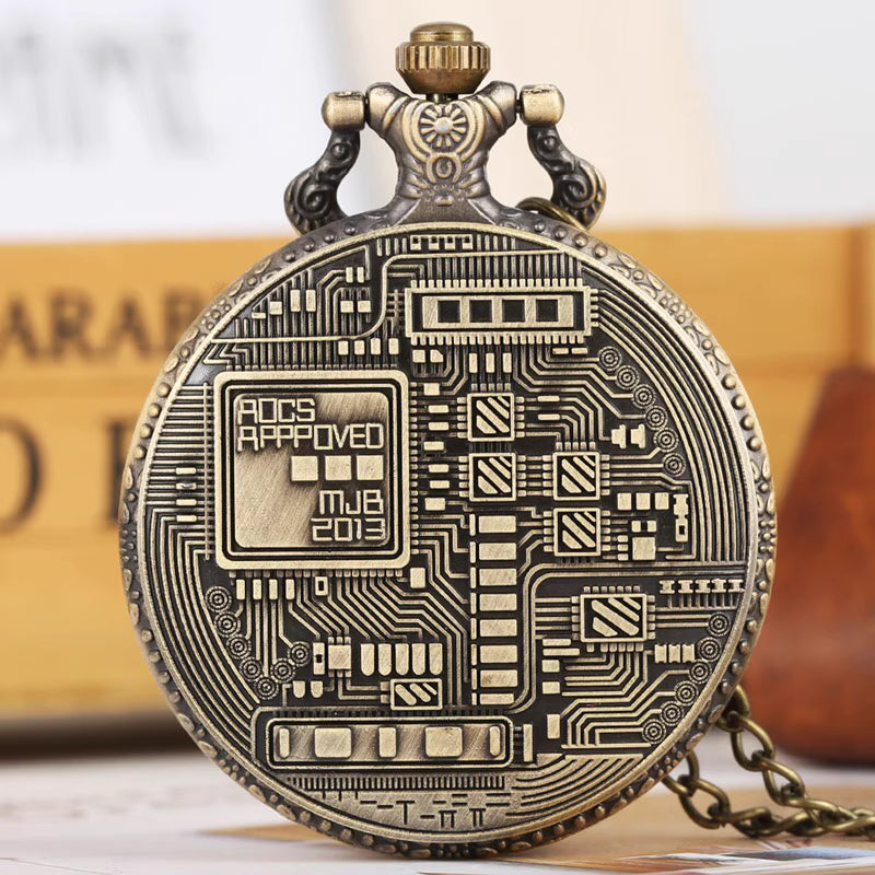 Bitcoin Retro Pocket Watch