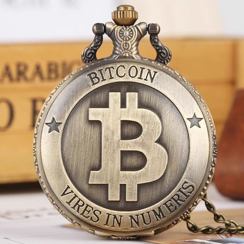 Bitcoin Retro Pocket Watch