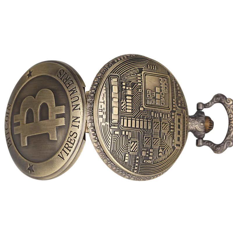 Bitcoin Retro Pocket Watch